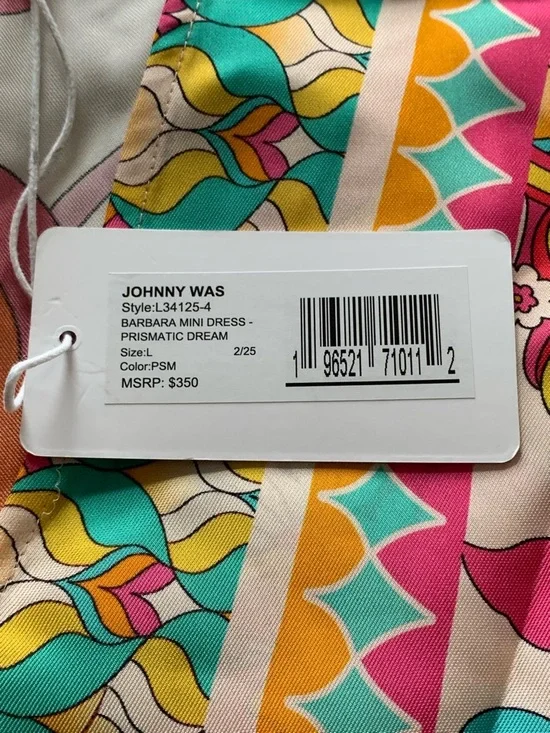 JOHNNY WAS
Silk Blend Barbara Mini 👗 dress
Color multi 
Size Large - Picture 3 of 8